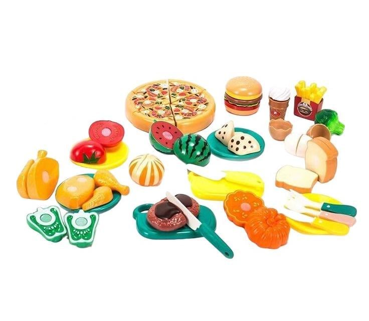 Набір продуктів ігровий Cutting pun set продукти на липучках/посуд/в кошику Multicolor (153392)