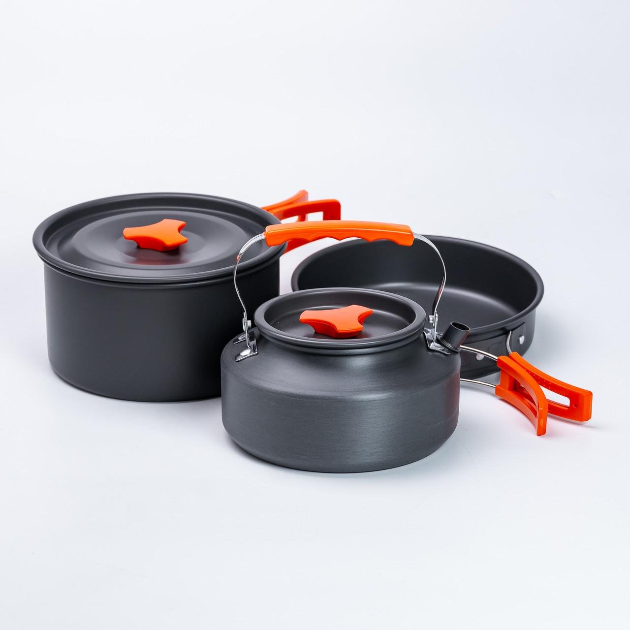 Набор туристической посуды в сумке для похода и кемпинга кастрюля/сковорода/чайник (4871) - фото 7 Набор туристической посуды в сумке для похода и кемпинга кастрюля/сковорода/чайник (4871) - фото 7