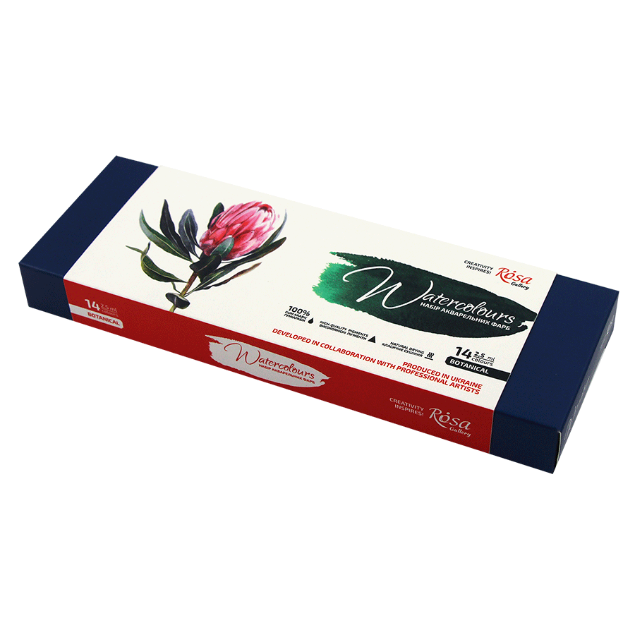 Акварельные краски ROSA Gallery BOTANICAL 14х2,5 мл (4823098518013 340202)
