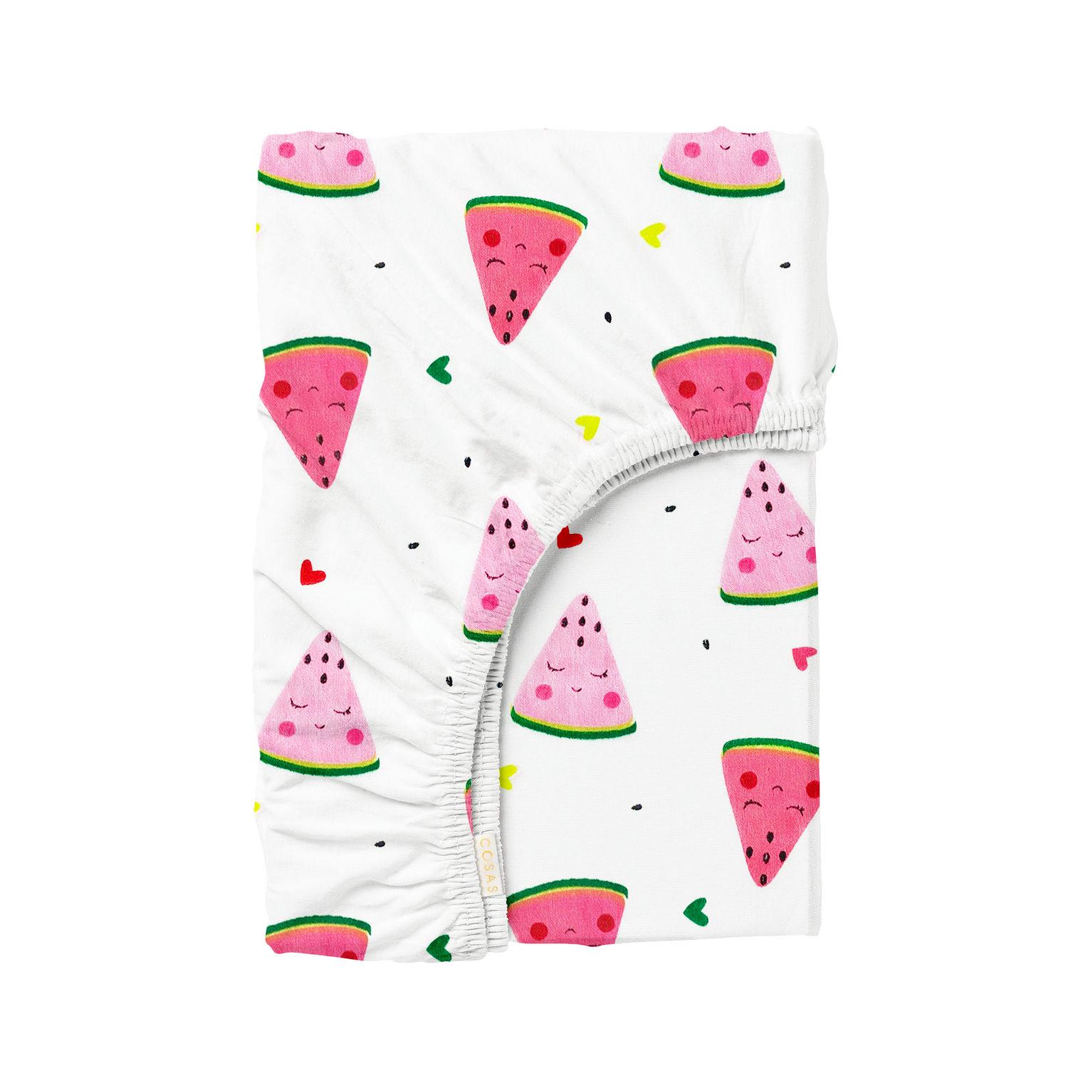 Простынь на резинке Cosas HAPPY WATERMELON ранфорс 180х200х20 см (4822052412954)