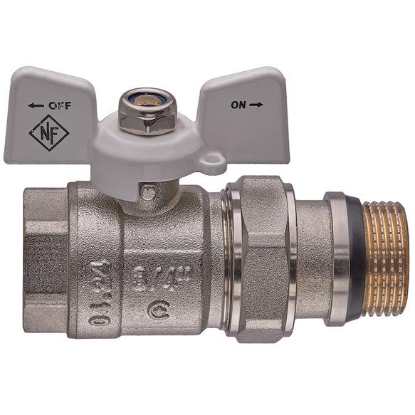 Кран шаровой Nolf NFC.963 NF3161 3/4" ВЗ с американкой бабочка (269426)