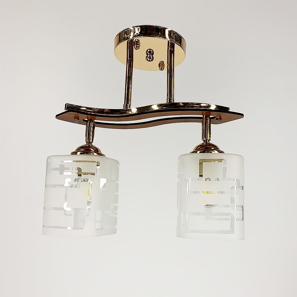 Світильник стельовий на 2 плафони Золотий (6032/2 GD) - фото 1 Світильник стельовий на 2 плафони Золотий (6032/2 GD) - фото 1