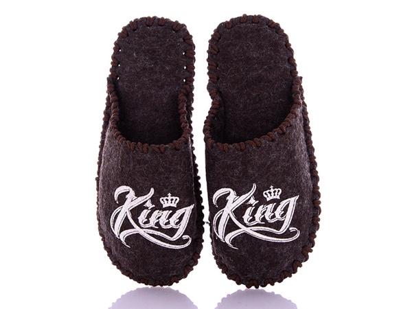 Тапочки мужские VENDS 352 фетровые р. 40-41 Коричневый