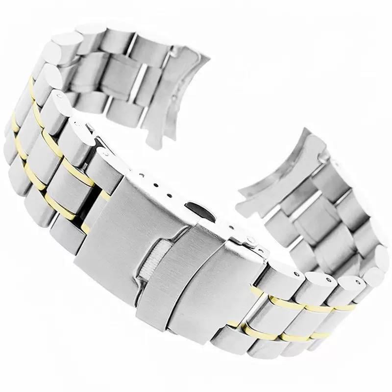 Ремінці для годинників PREMIUM з подвійною застібкою та заглушками 22 мм (4350934975934)