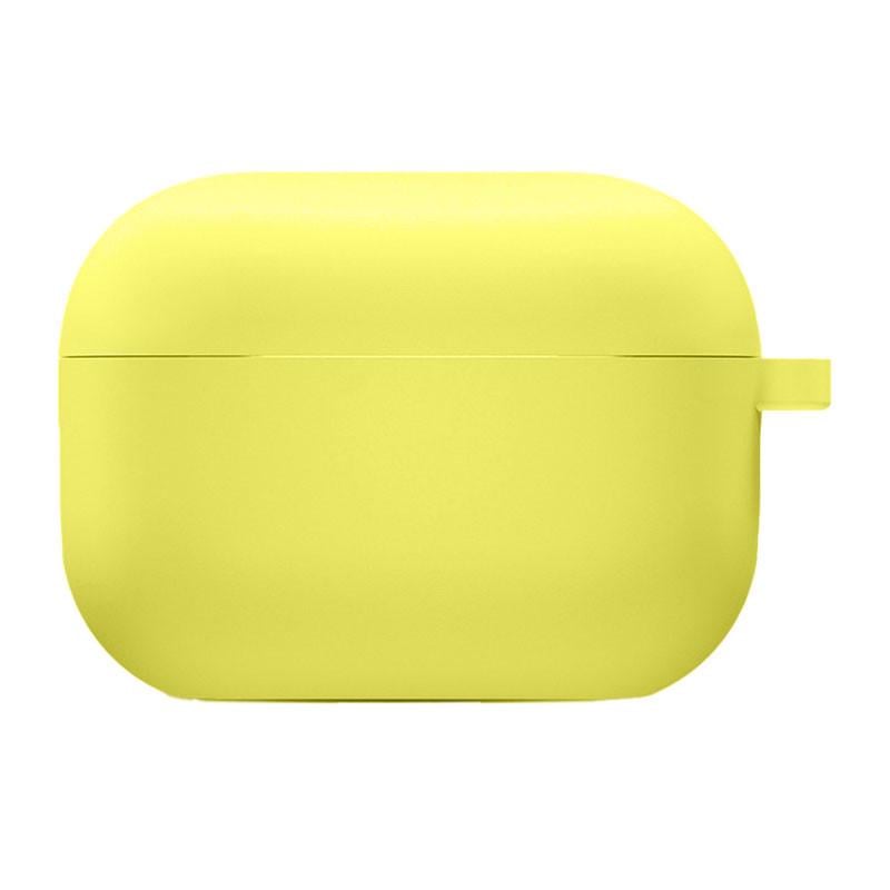 Футляр силиконовый ударопрочный с микрофиброй для наушников AirPods 3 Bright Yellow
