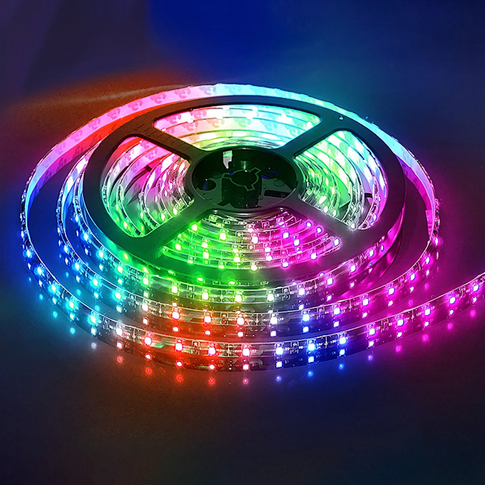 Світлодіодна RGB стрічка з пультом 5 м SMD 3528 220V 60 LED на метр IP44