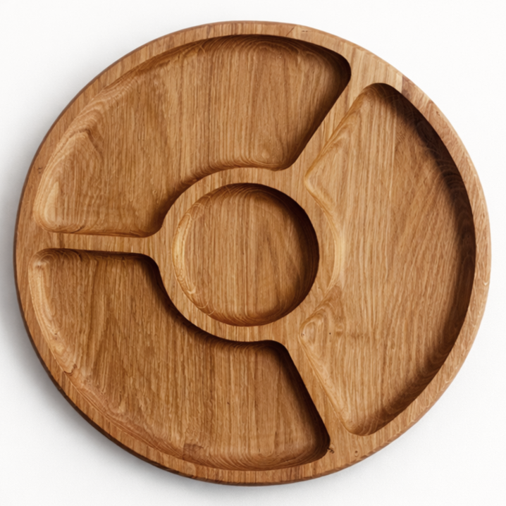 Менажница для подачи закусок 30 см Дуб (1381237317) Менажница для подачи закусок 30 см Дуб (1381237317)