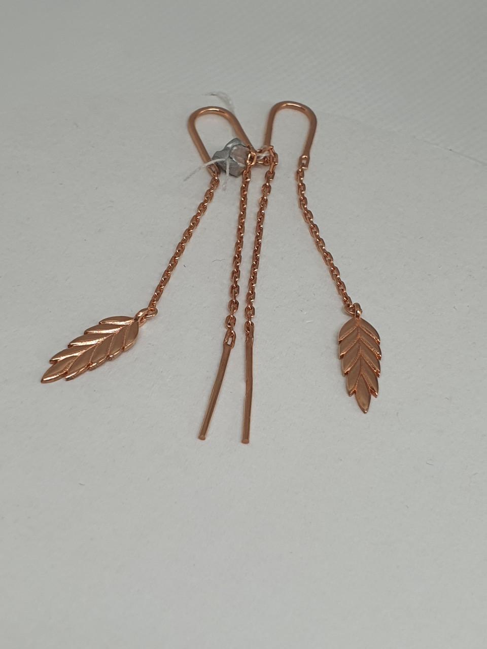 Сережки протяжки Колоски позолота срібло 925 проби (2594490840) - фото 4 Сережки протяжки Колоски позолота срібло 925 проби (2594490840) - фото 4