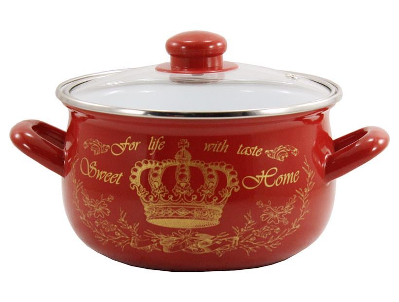 Кастрюля эмалированная Korona 5,1 л Красный
