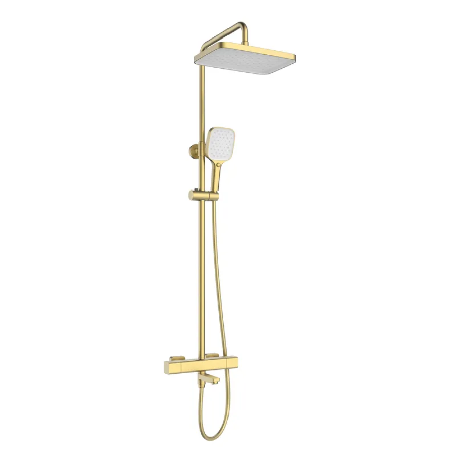 Душевая колонна с термостатом 3 функции MIXXUS VIRGO 009-J Brushed Gold (MI6649)
