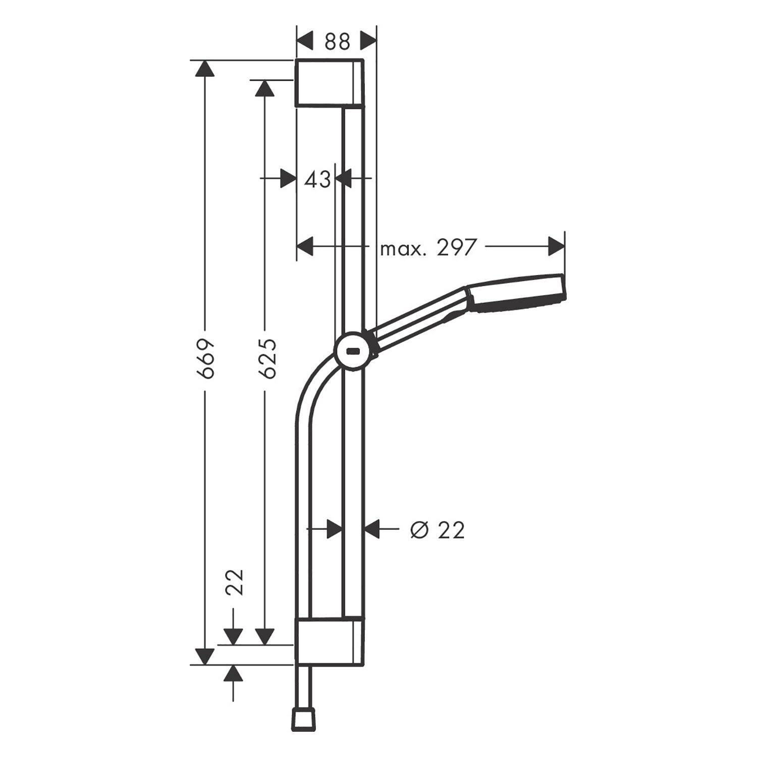 Душевой комплект со штангой Hansgrohe Pulsify EcoSmart 24161700 Белый (144250) - фото 2