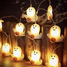 Гирлянда на Хэллоуин Призраки с тыквами 150 см 10 led 6x6 см Белый (61124) - фото 3 Гирлянда на Хэллоуин Призраки с тыквами 150 см 10 led 6x6 см Белый (61124) - фото 3