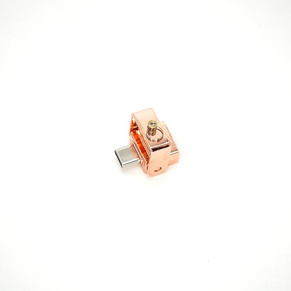 Адаптер Remax переходник для карты памяти MicroSD Type c to TF Розовое золото (759058)