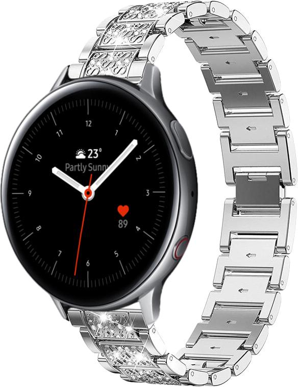 Браслет металлический Glam для Galaxy Watch Active 2 40/44 мм Silver (32798-59)