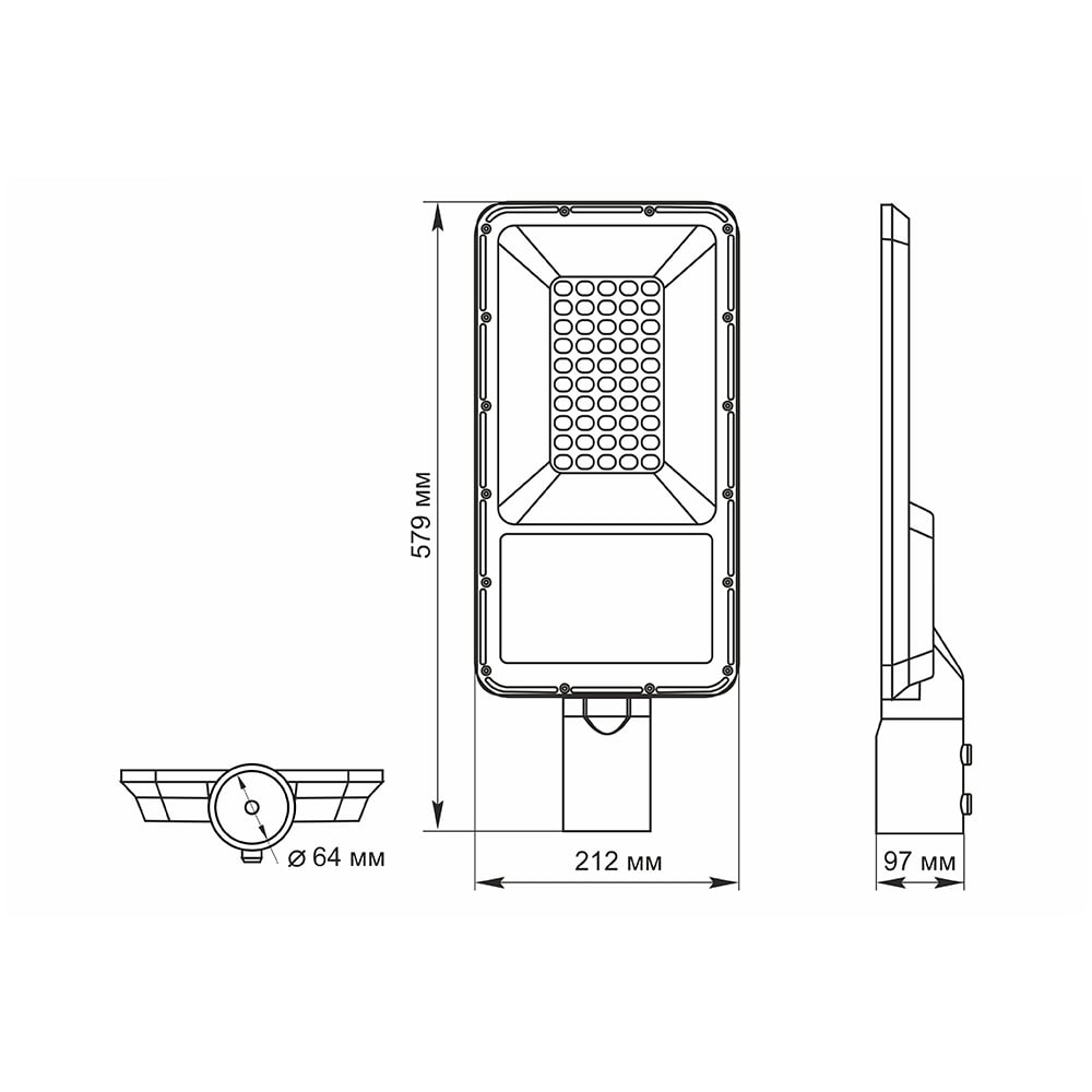 LED фонарь уличный автономный VIDEX 40W 5000K VL-SLSO-1005 - фото 2