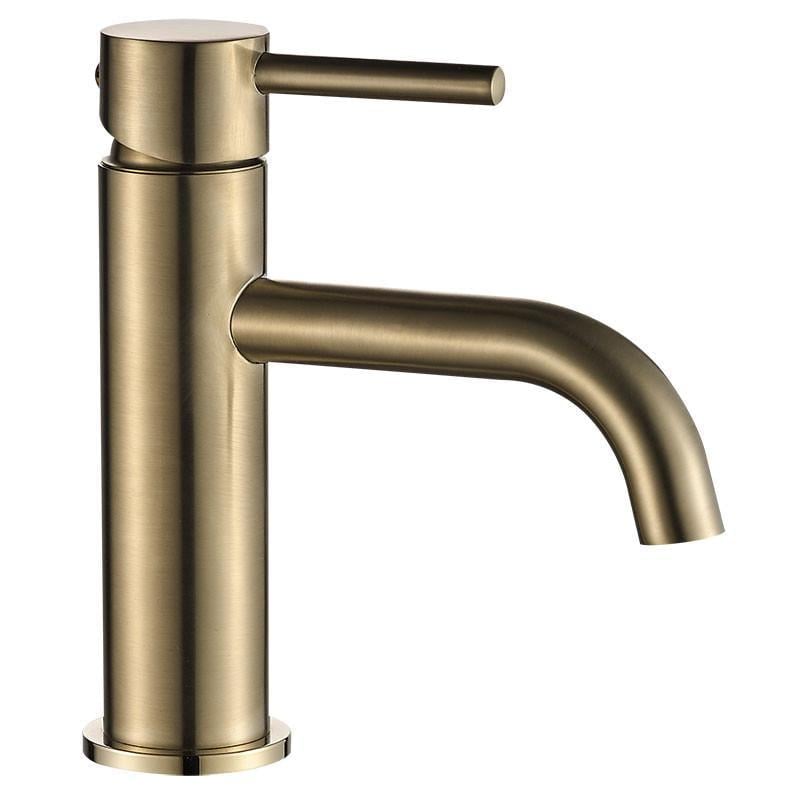 Смеситель для раковины низкий VBI MILANO Brushed Gold (2808388637)