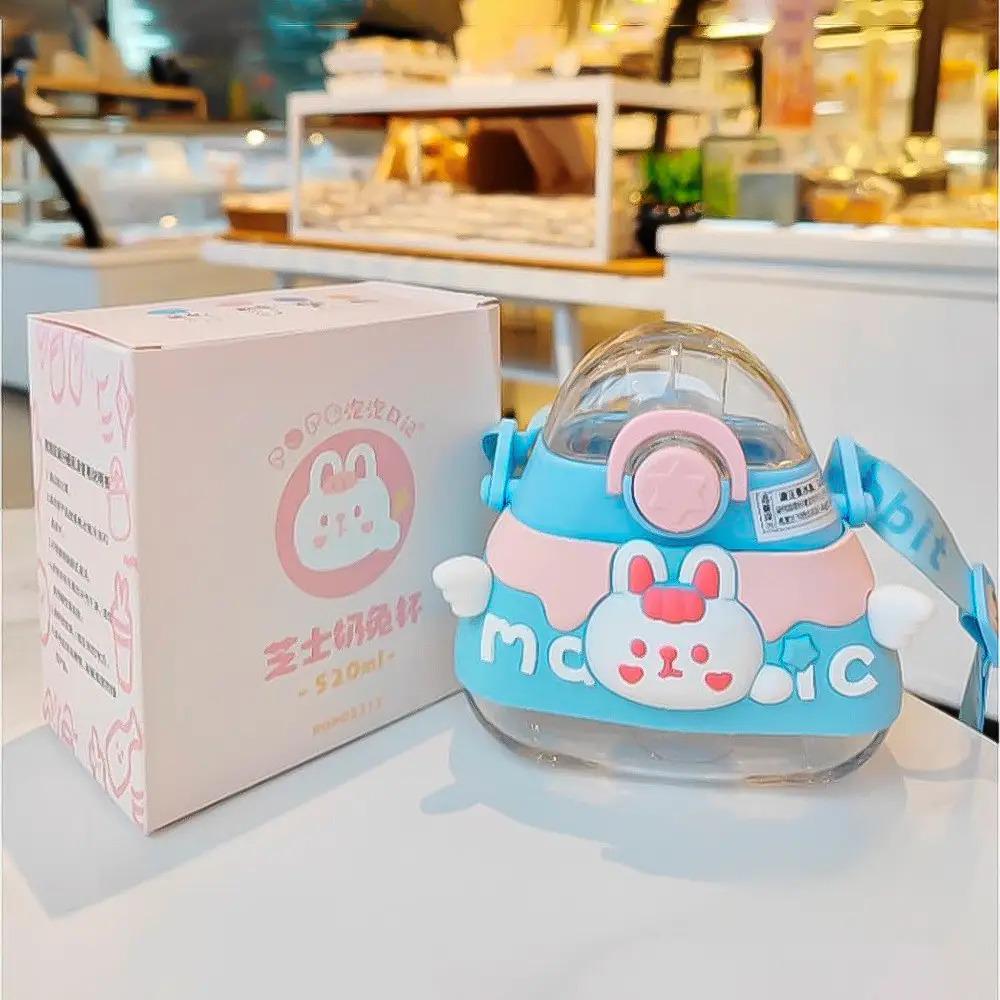 Детская бутылка для воды с силиконовой трубочкой и ремешком POP02313 520 мл Синий - фото 10