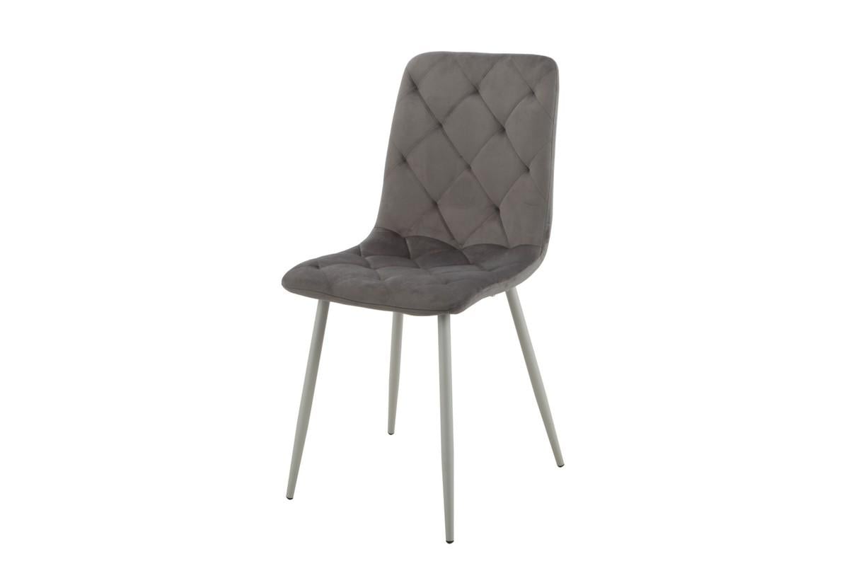 Стул кухонный Vetro Mebel N-41 металл/ткань велюр Серый/Темно-серый Стул кухонный Vetro Mebel N-41 металл/ткань велюр Серый/Темно-серый