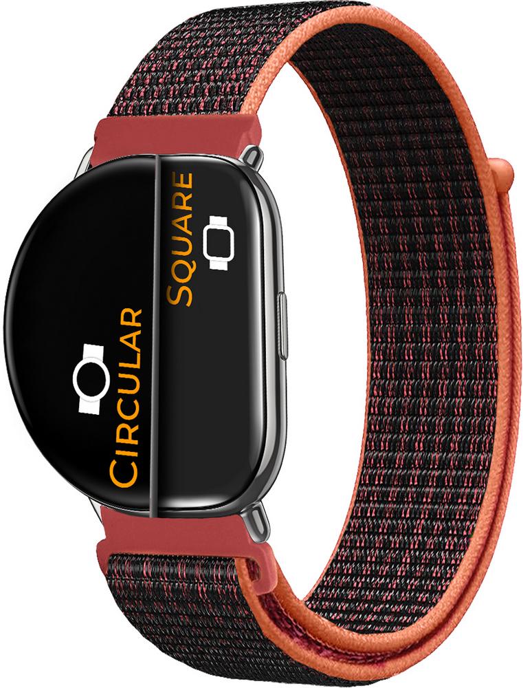 Ремінець нейлоновий Sport Loop для ZEPP E Square/Circular Black/Red (16134-44)