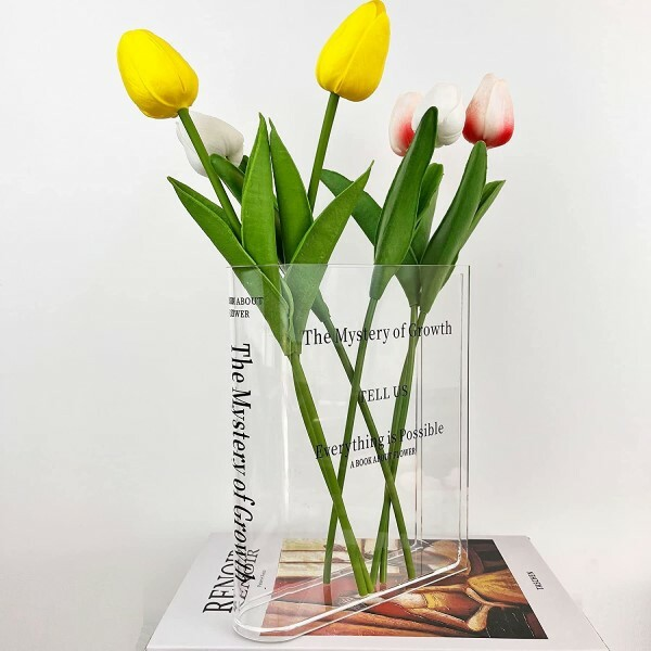 Ваза-книга для квітів із пластику Прозорий (M00102) - фото 3