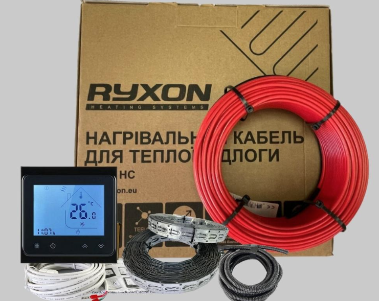 Теплый пол RYXON HC20 7,0-8,8 м2 1400 Вт с Wi-Fi термостатом Черный (51372)