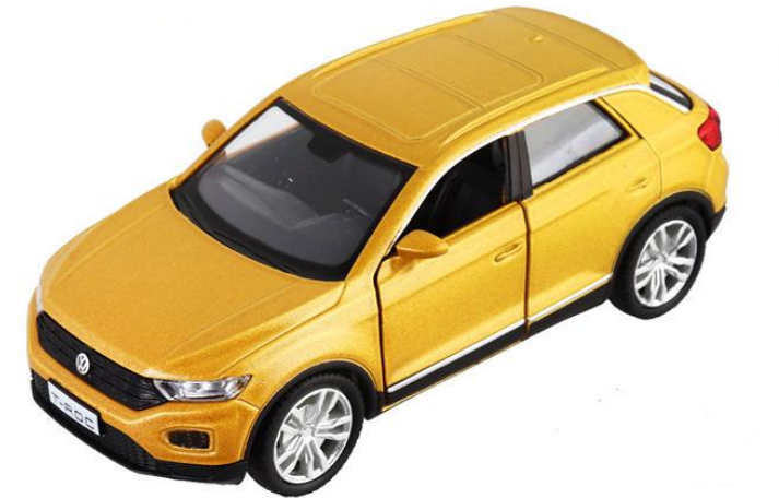 Іграшковий автомобіль модельний Volkswagen t-roc 2017 250345 Золотий (MTT-170479)