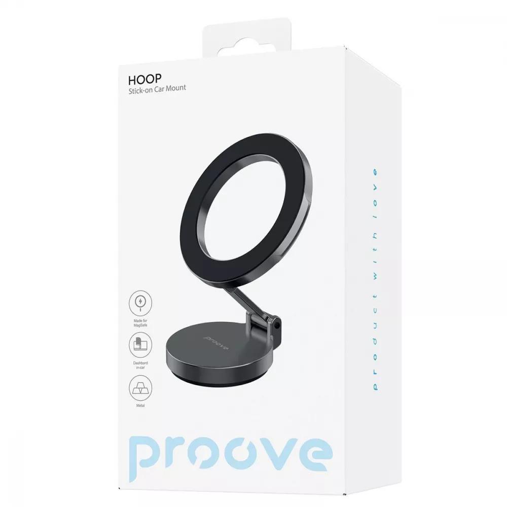 Автомобільний тримач Proove Hoop Stick-on Car Mount Magnetic Ring Black - фото 2