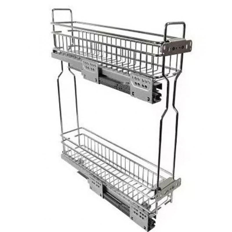 Карго SPARK 3D левое на скрытых направляющих 200 мм Хром (004155)