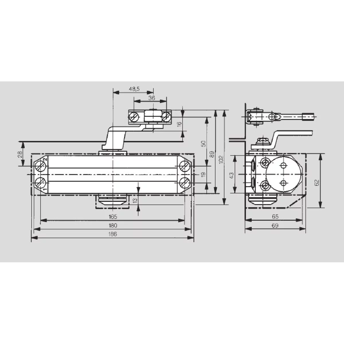 Дверний доводчик Dorma TS 73 EN V 3 з тягою (13034) - фото 2