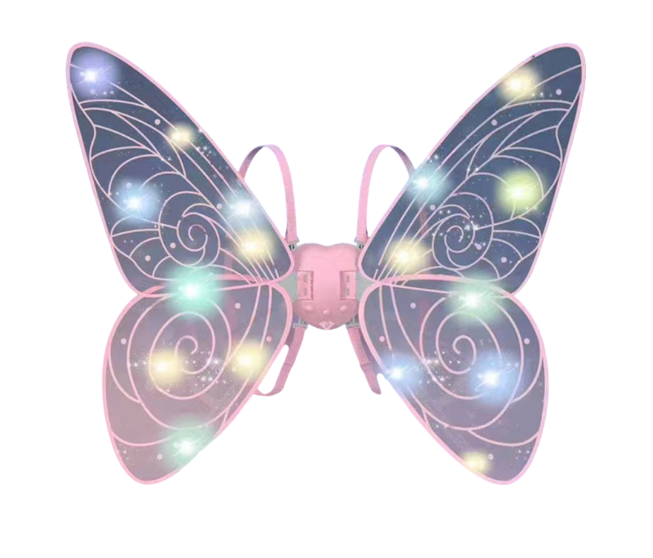 Крылья феи карнавальные светодиодные с функцией движения и музыкой Розовый (Е500194)