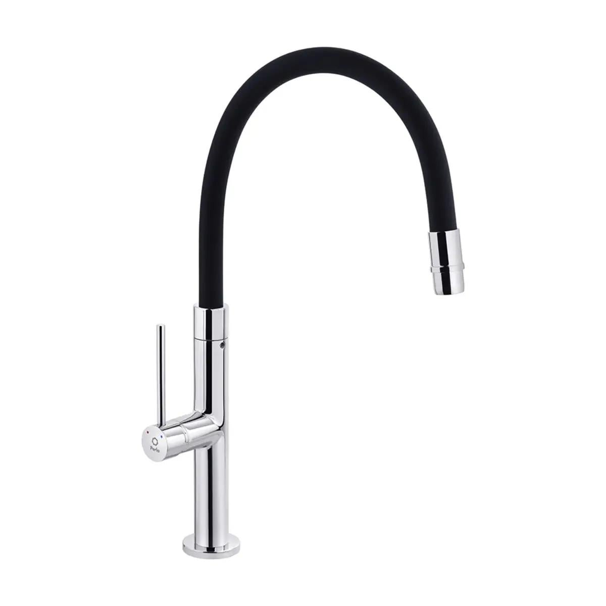 Смеситель для кухни Perla Larry с гибким изливом Хром/Черный (PSH2502) Смеситель для кухни Perla Larry с гибким изливом Хром/Черный (PSH2502)