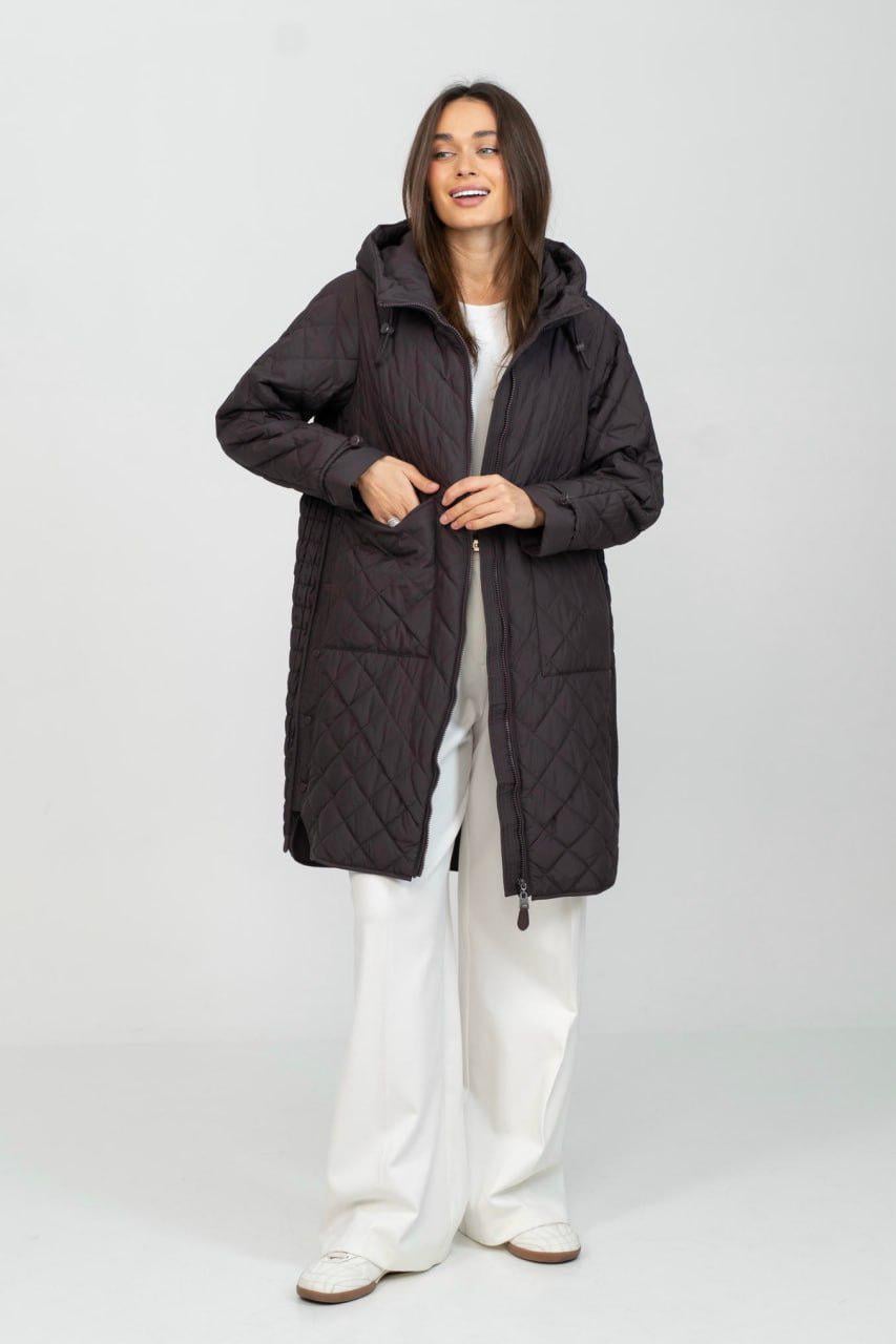 Плащ женский демисезонный утепленный oversize р. 52 Инжир (33298118)