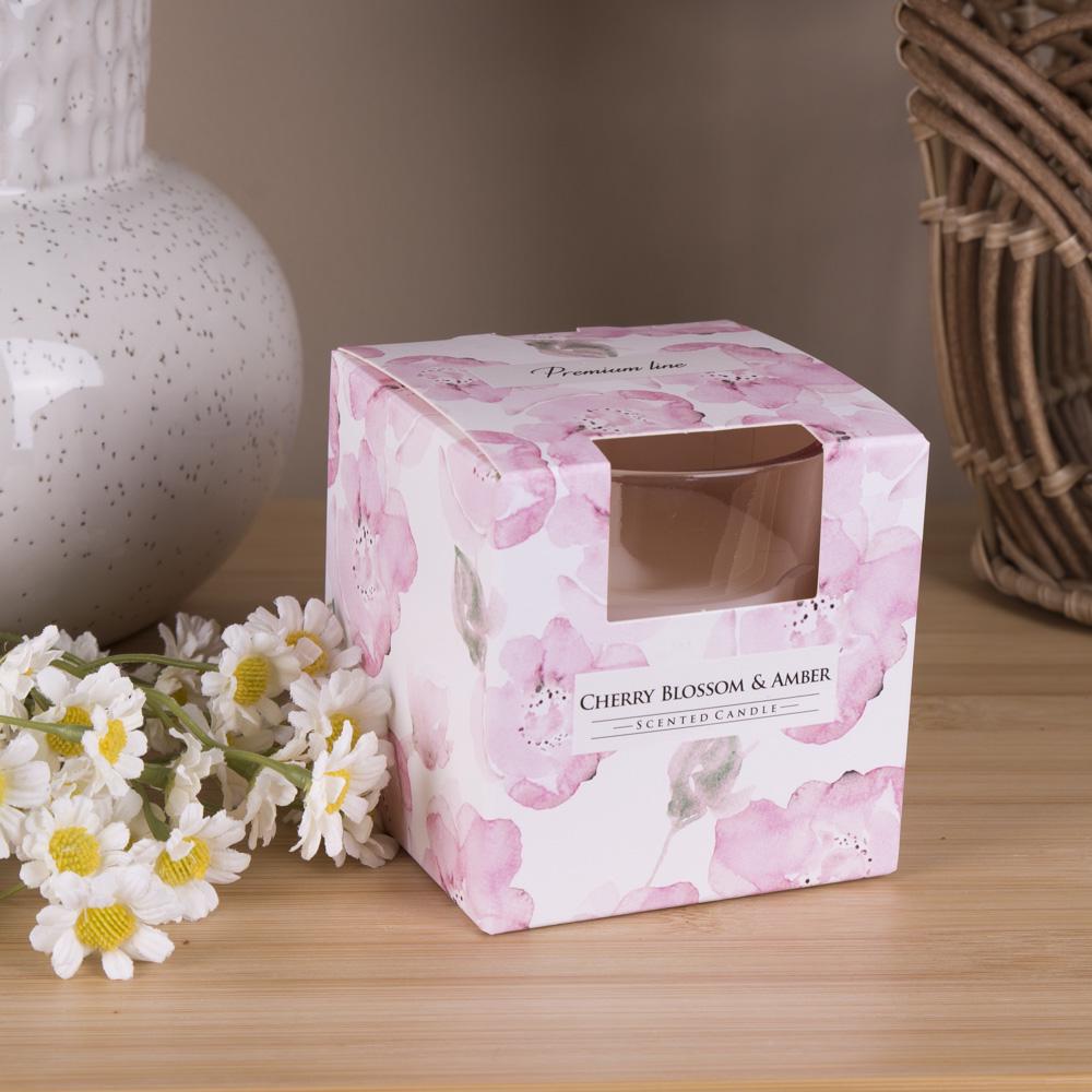 Аромасвечка стакан-тюльпан Cherry blossom&mber (6706-2)