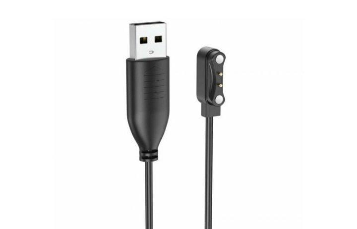 Кабель зарядный для смарт-часов Hoco Y5/Y5 Pro/Y6/Y7/Y8 USB магнитный Черный - фото 2