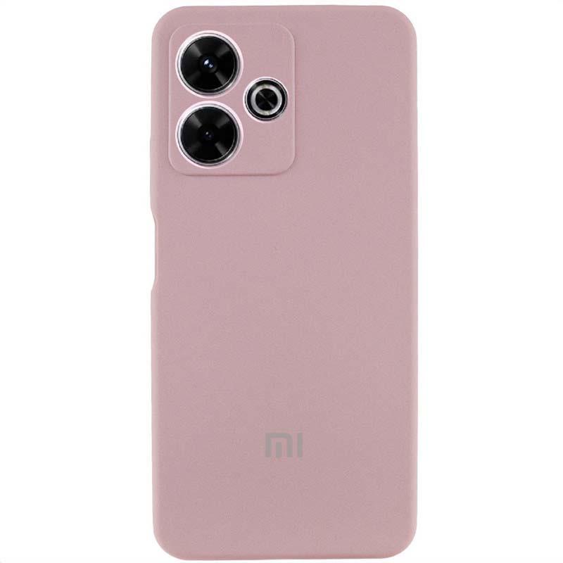 Противоударный чехол Silicone Cover Lakshmi Full Camera (AAA) with Logo для Xiaomi Redmi 13 4G / Poco M6 4G Розовый / Pink Sand