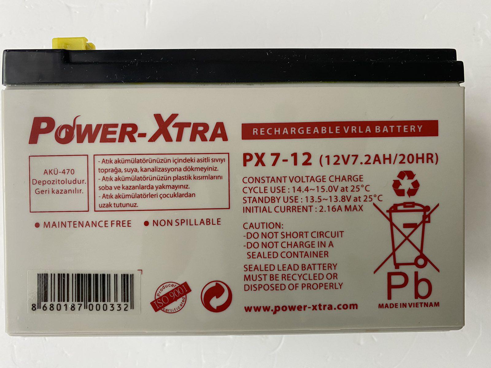 Акумуляторна батарея Power-xtra AGM PX7-12 Q10 28W 2,16 кг - фото 4