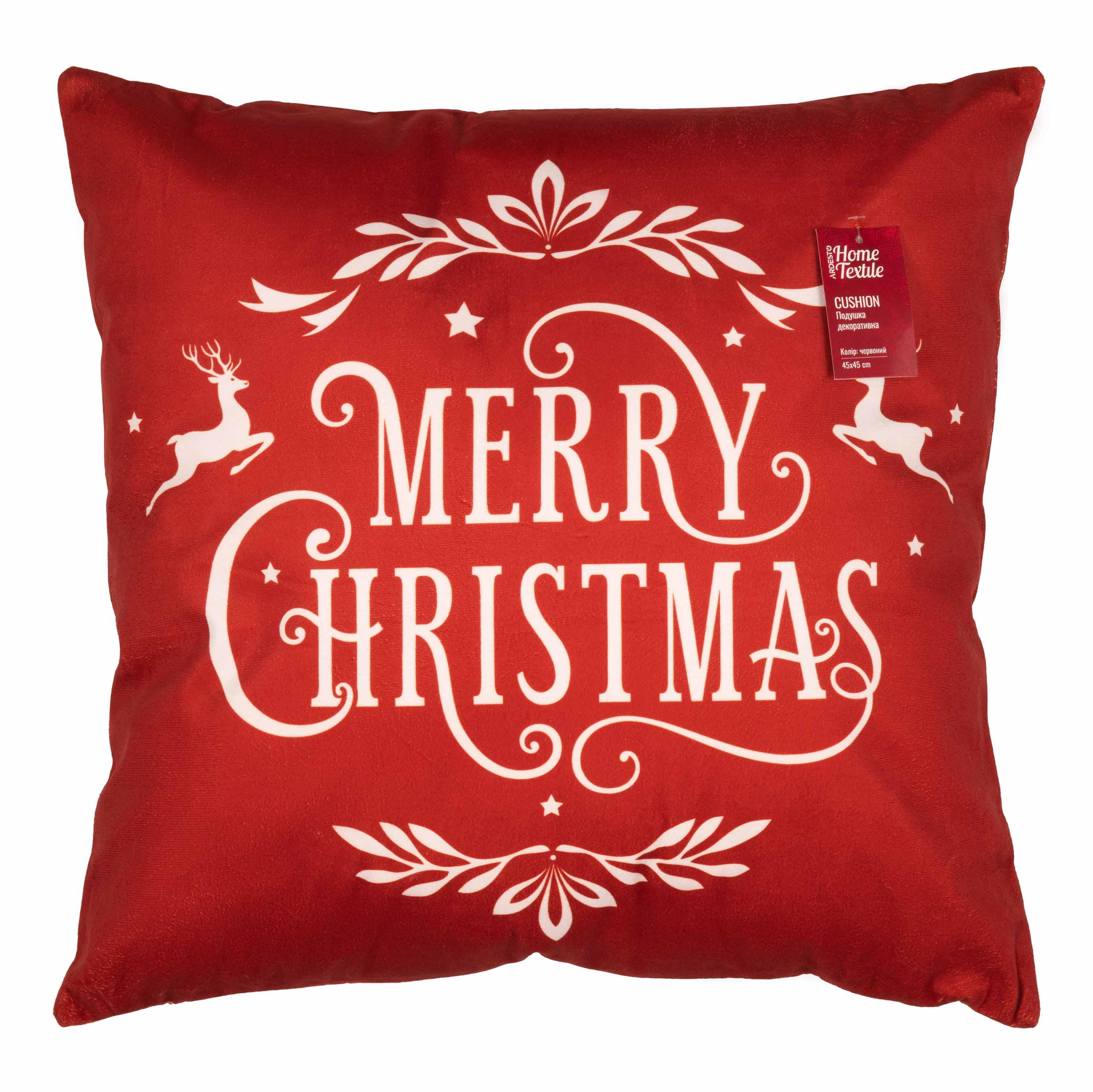 Подушка Ardesto Happy Holidays 45х45 см Красный (ART1032HR) Подушка Ardesto Happy Holidays 45х45 см Красный (ART1032HR)