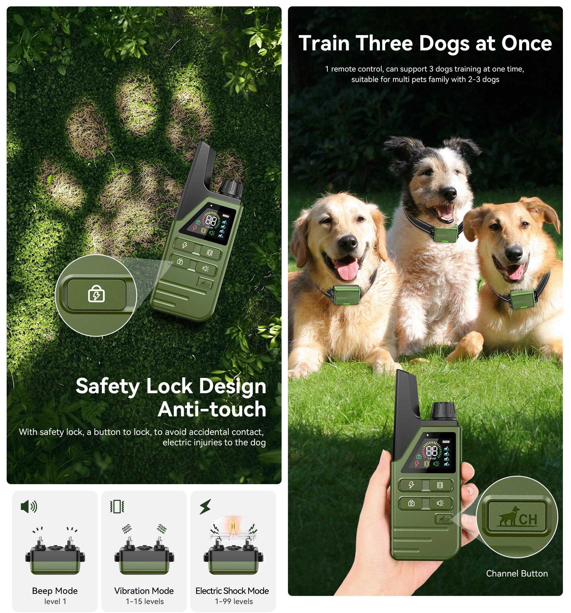 Нашийник електронний для дресирування та корекції поведінки собак ROJECO DOG800 300 м IP67 - фото 3