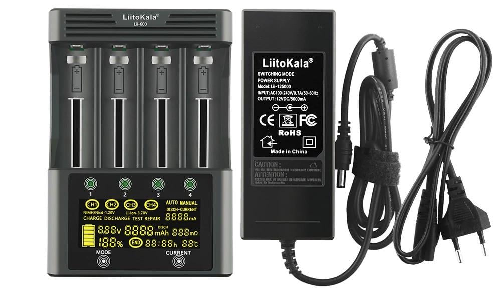 Інтелектуальний зарядний пристрій Liitokala Lii-600 блок живлення