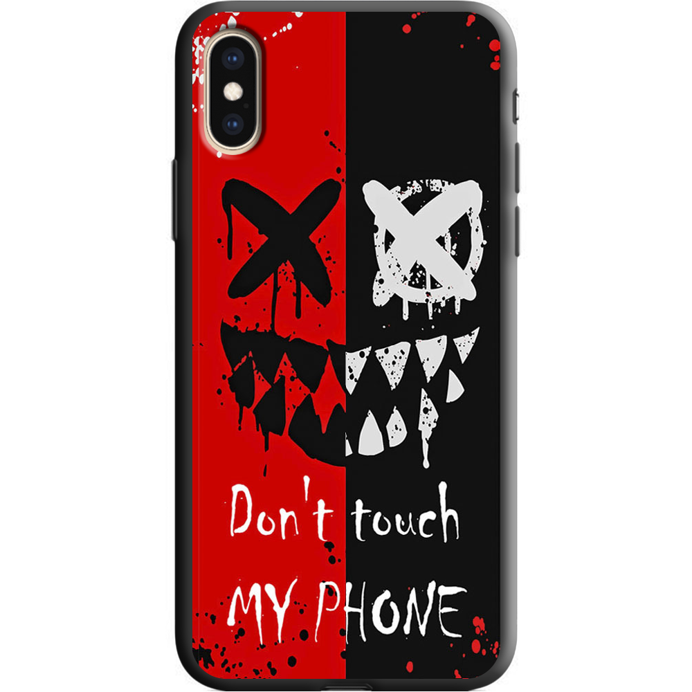 Чехол BoxFace iPhone XS Bad Smile Черный силикон (35413-up2468-38046)