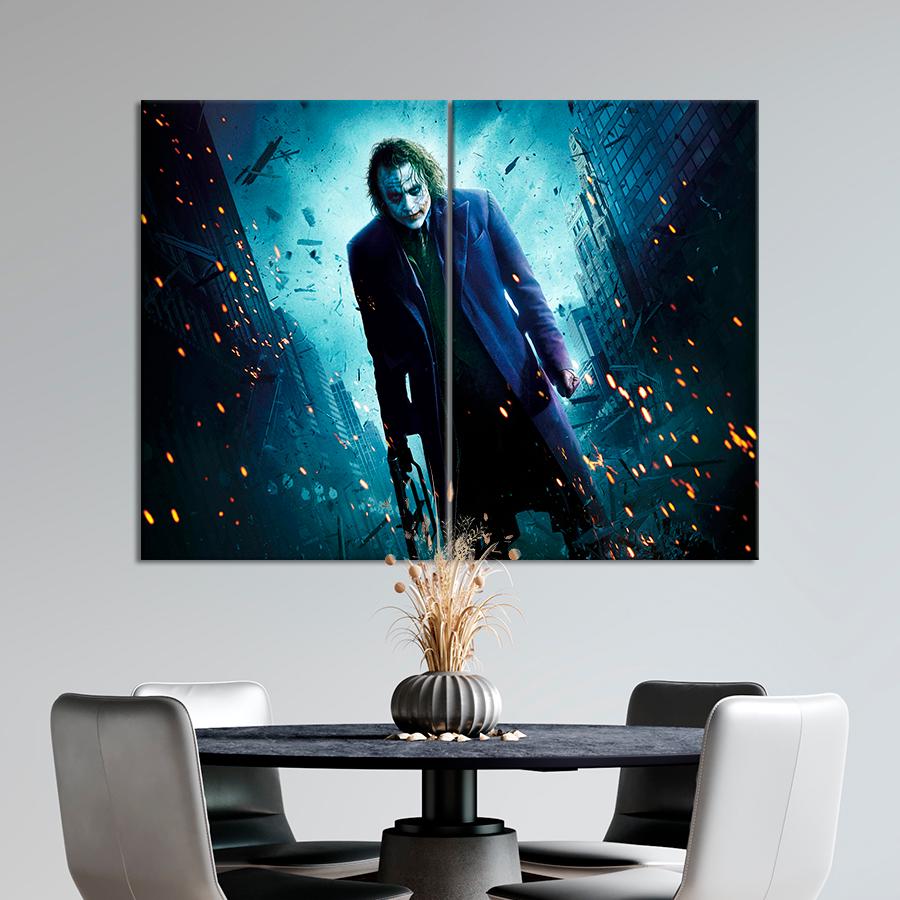 Настенний декор Джокер в исполнении Хита Леджера 111x81 см (A68-2)