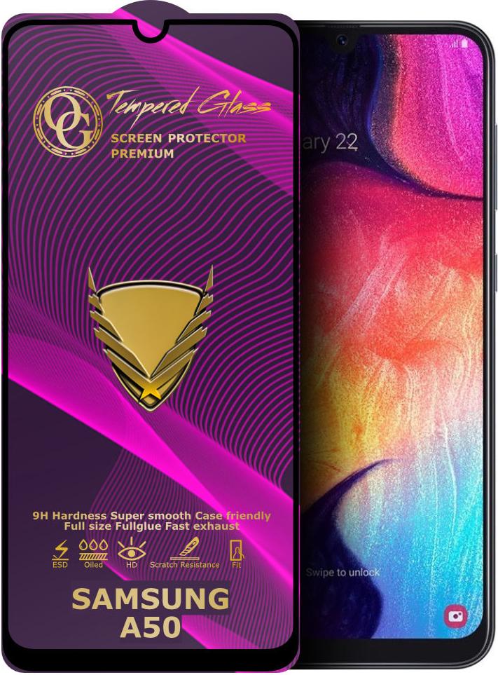 Скло захисне GoldenArmor Samsung Galaxy A50 A505 Full Glue (32342)