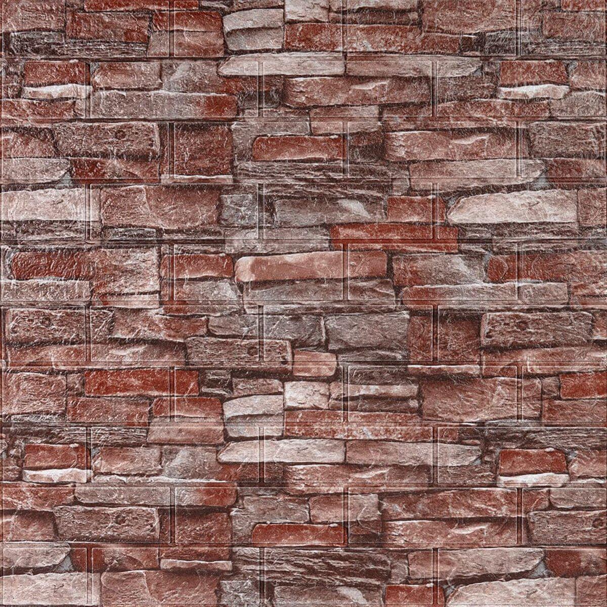 3D-панель Sticker Wall SW-00001319 самоклеящаяся 700x770x3 мм Коричневый (991943461)