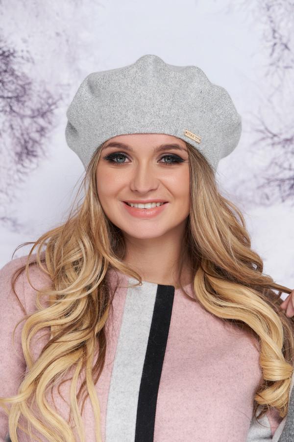 Берет с люрексом Braxton Наиля женский Светло-серый (4908)