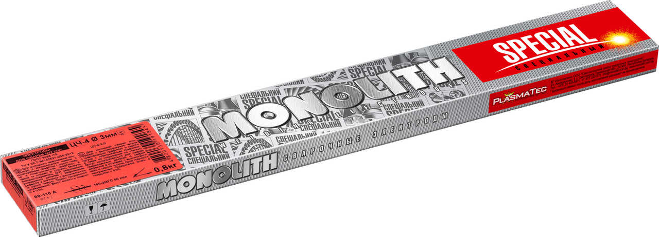 Електроди Моноліт ЦЧ-4 чавун 4 мм 1 кг (23812839)