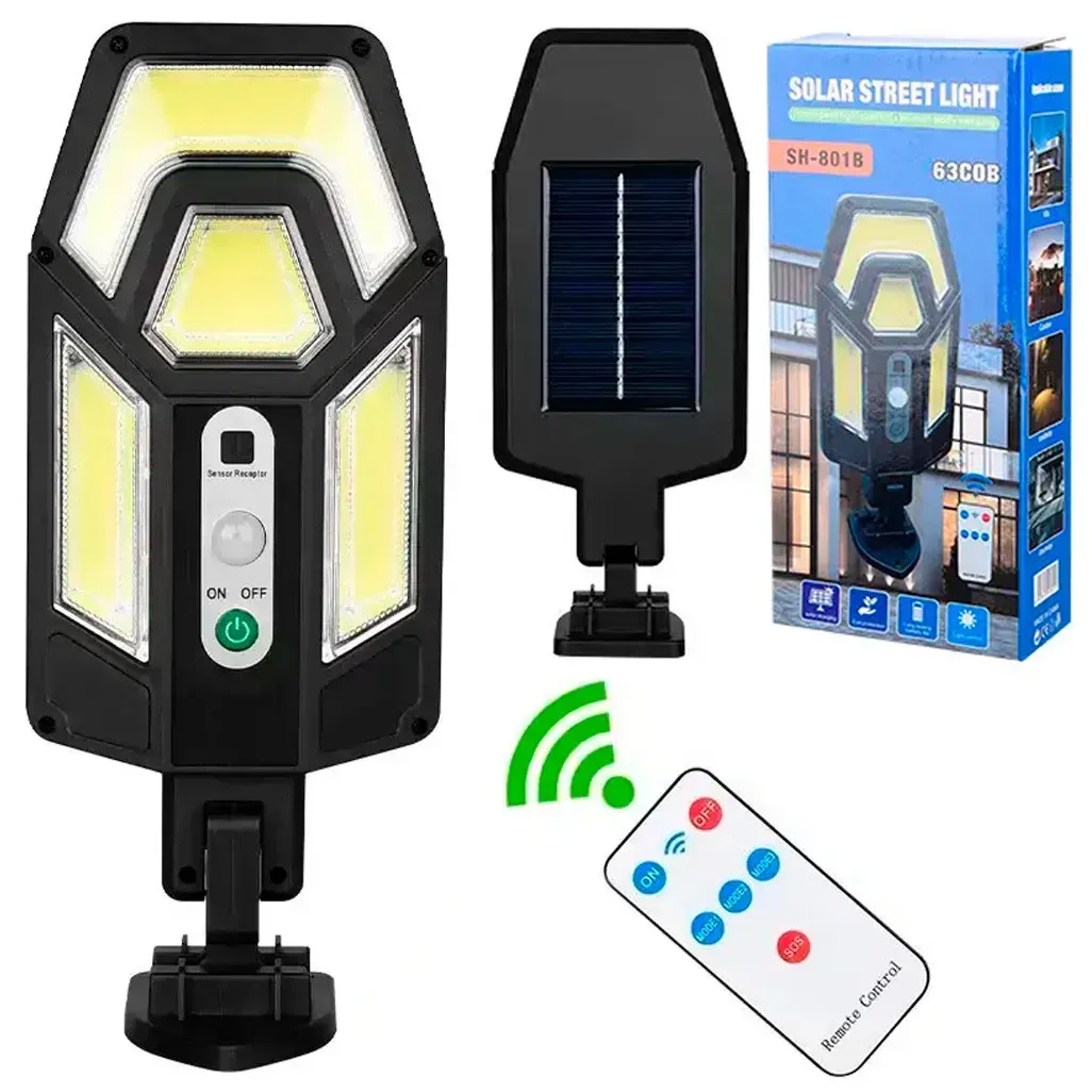 Уличный светильник HS-801B на солнечной батарее с пультом с датчиком движения (234573833) - фото 6 Уличный светильник HS-801B на солнечной батарее с пультом с датчиком движения (234573833) - фото 6