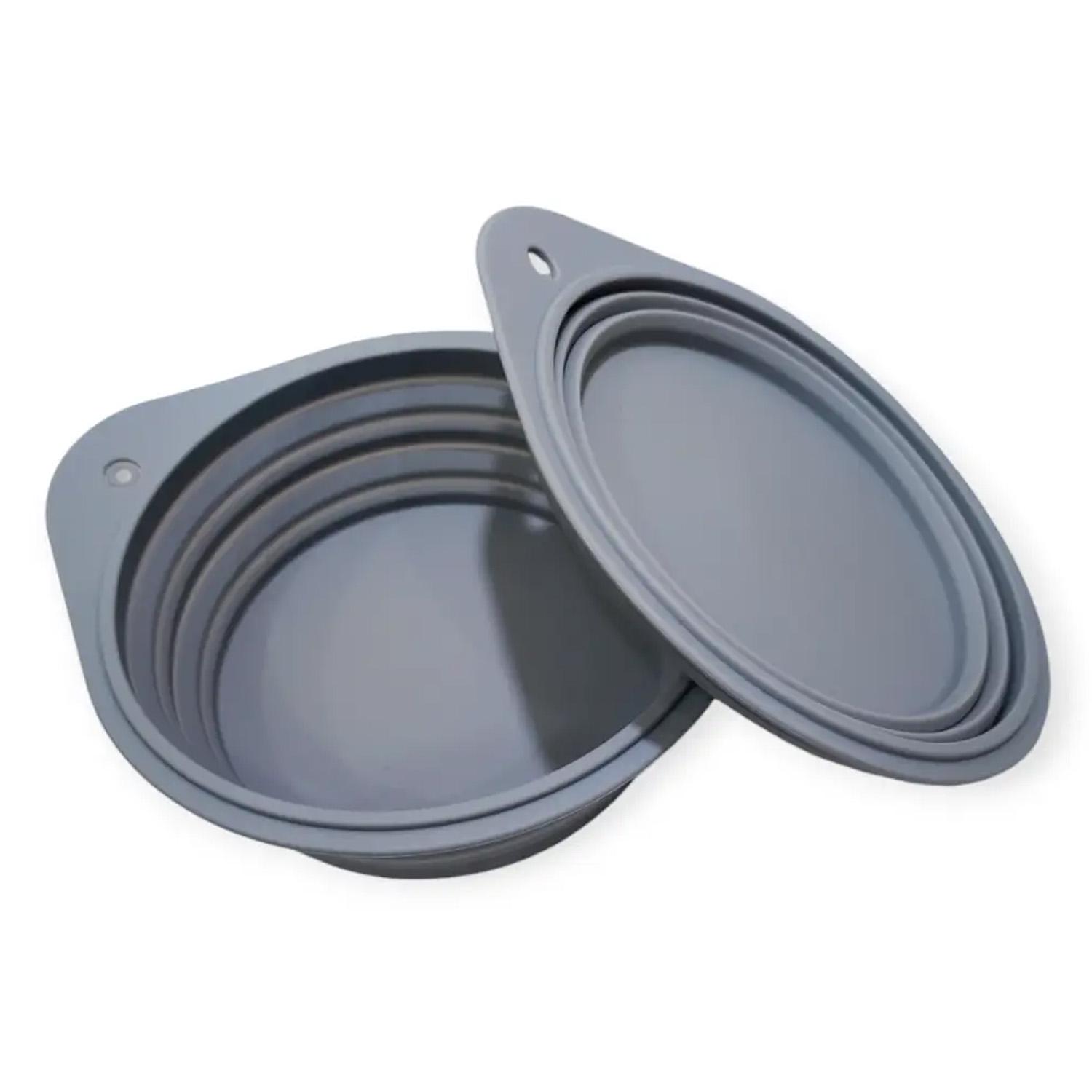 Миска для котів та собак складна силіконова Сірий (87157) - фото 2