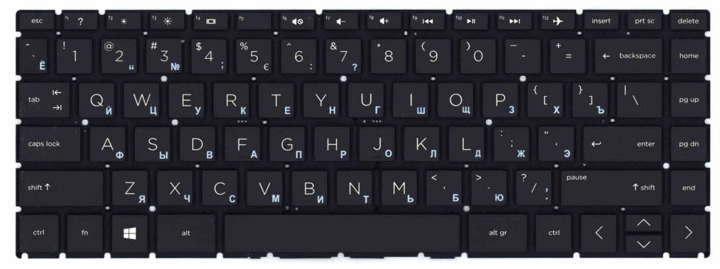 Клавиатура для ноутбука HP 240 G7 Black (079295)