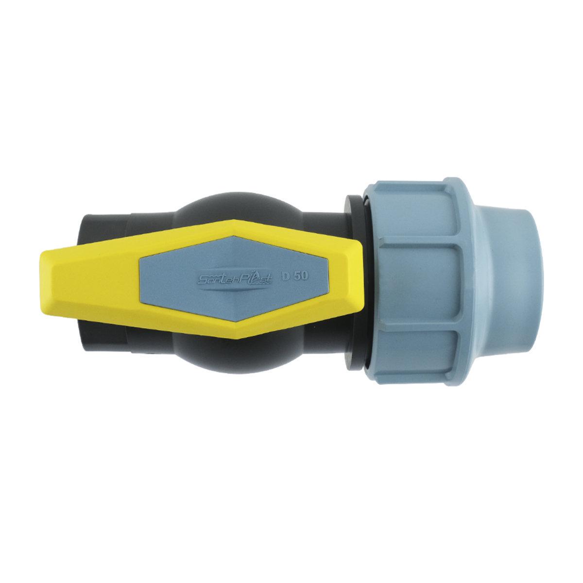 Кран кульовий SantehPlast ПНД 50 мм 1-1/2" (83938) - фото 4