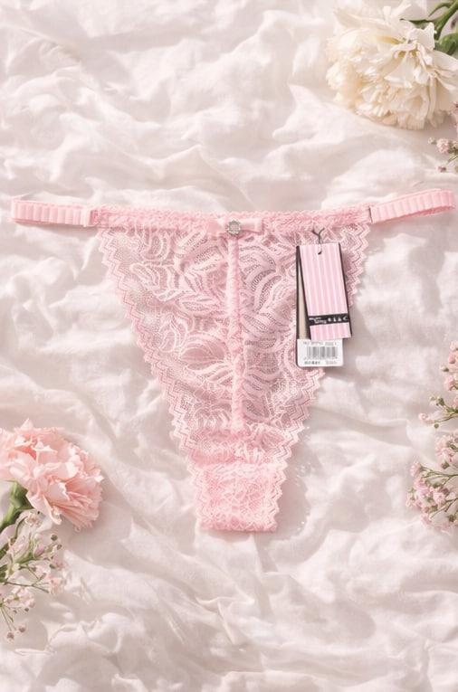 Трусы стринги кружевные на высокой посадке One size (Q8174-3)